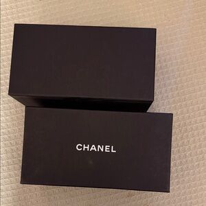 CHANEL Black and White Logo Gift Box